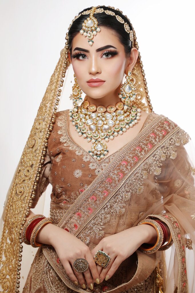 Bridal beauty, bridal fashion, bridal jewelry, bridal makeup, bride portrait, celebration, culture, earrings, elegant, face, fashion| makeup studio